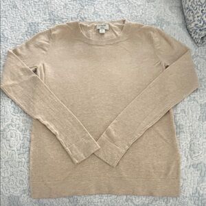 J. Crew Women's Beige Teddie Crewneck Sweater